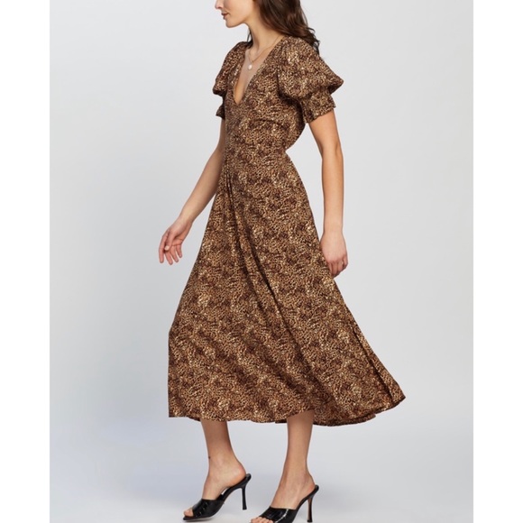 Faithfull Maggie Midi dress in Charlie Leopard - Picture 6 of 14